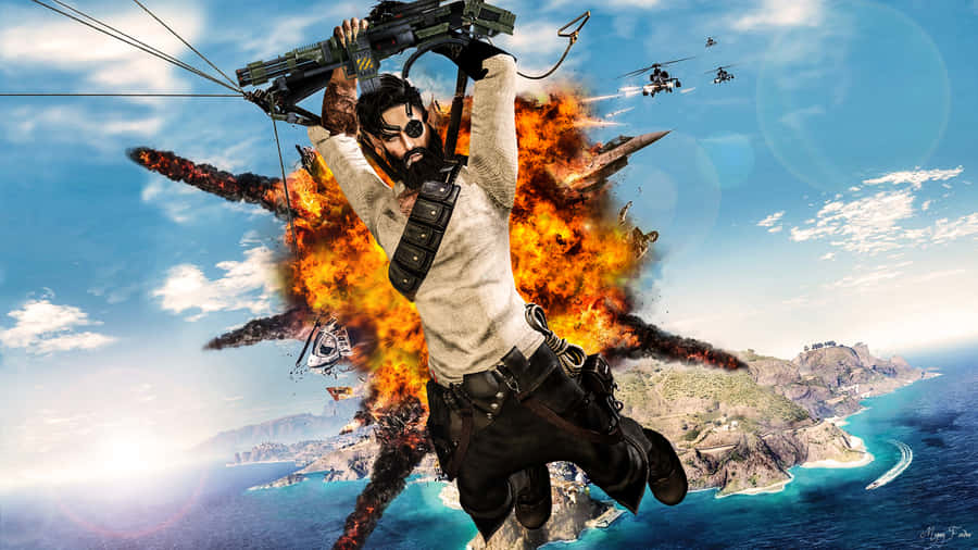 Just Cause3 Explosive Skydive Wallpaper