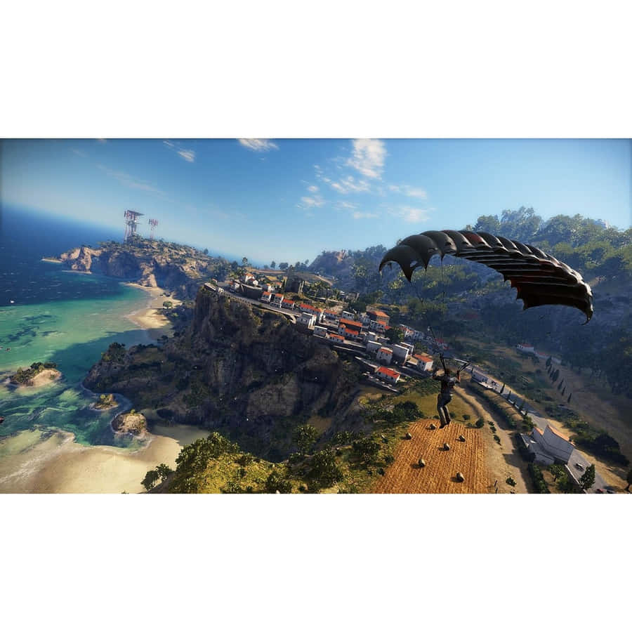 Just Cause3 Parachuting Over Medici Wallpaper