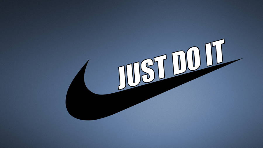 Just Do It In Blue Fade Wallpaper