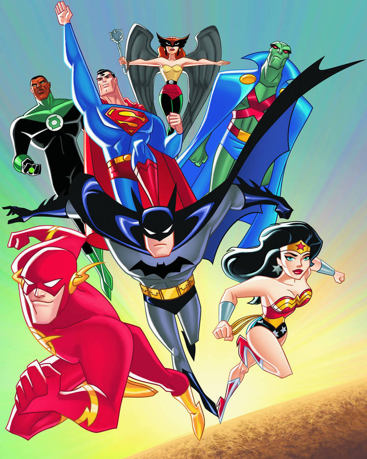 Justice League Cartoon Phone Wallpaper