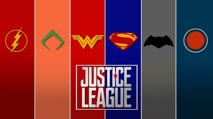 Justice League Symbols Collage Wallpaper