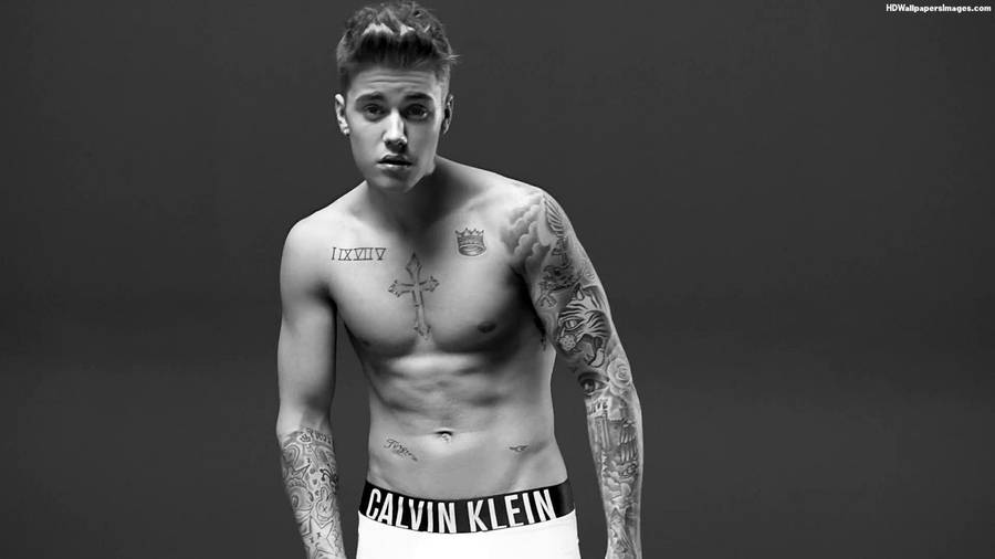 Justin Bieber In Calvin Klein Wallpaper