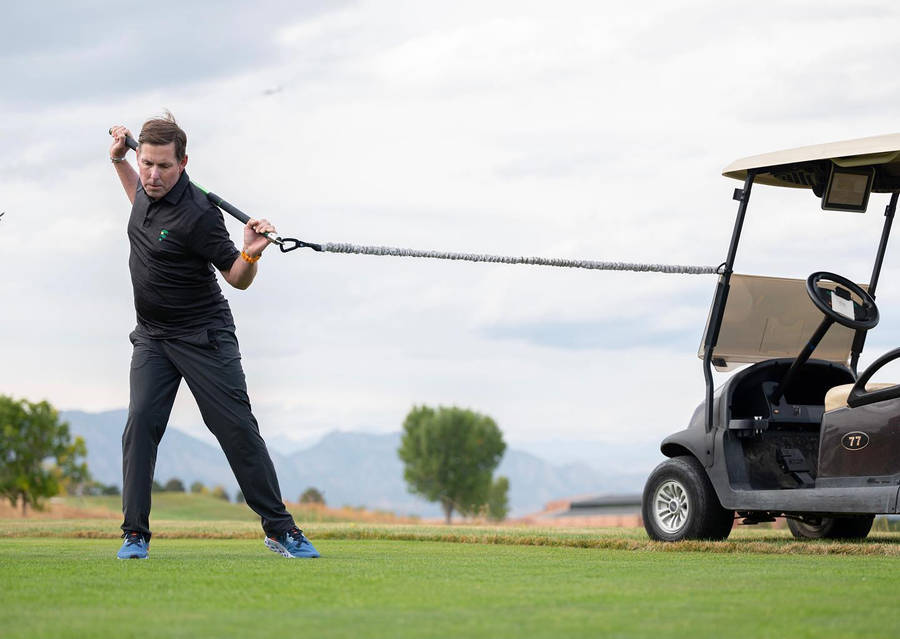 Justin Leonard Stretching On Course Wallpaper