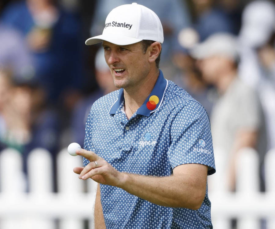 Justin Rose Holding Golf Ball Wallpaper