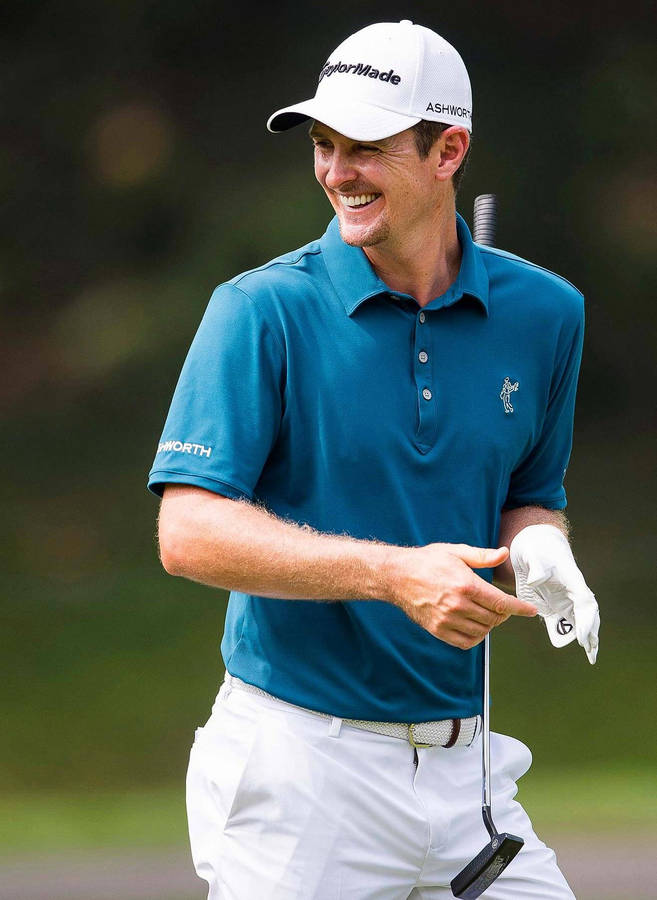 Justin Rose Laughing While Walking Wallpaper