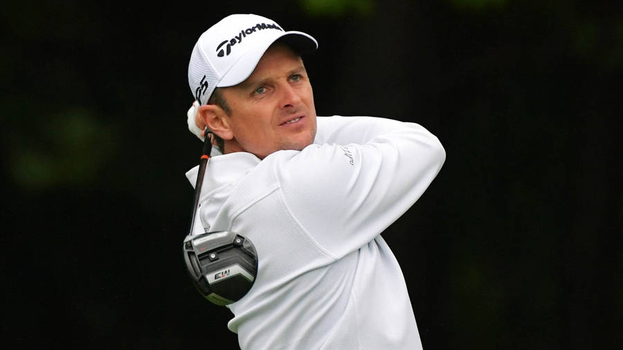 Justin Rose Looking At His Shot Wallpaper