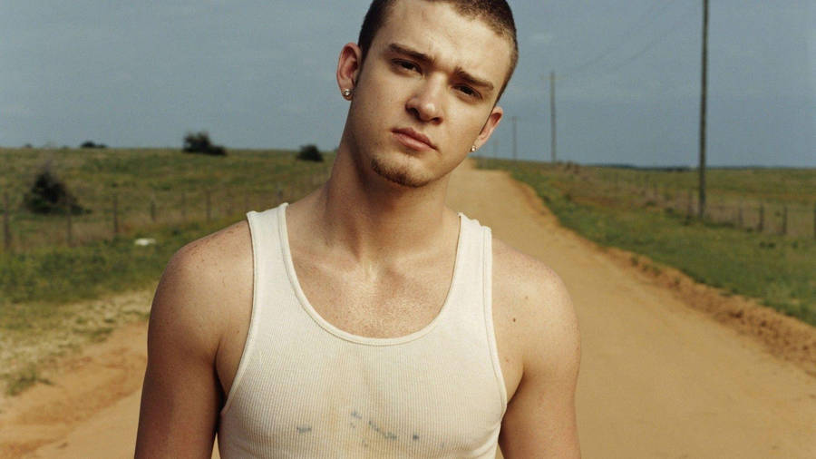 Justin Timberlake White Sleeveless Shirt Wallpaper