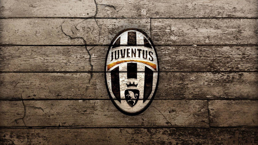 Juventus F.c Logo Plank Wood Sign Wallpaper