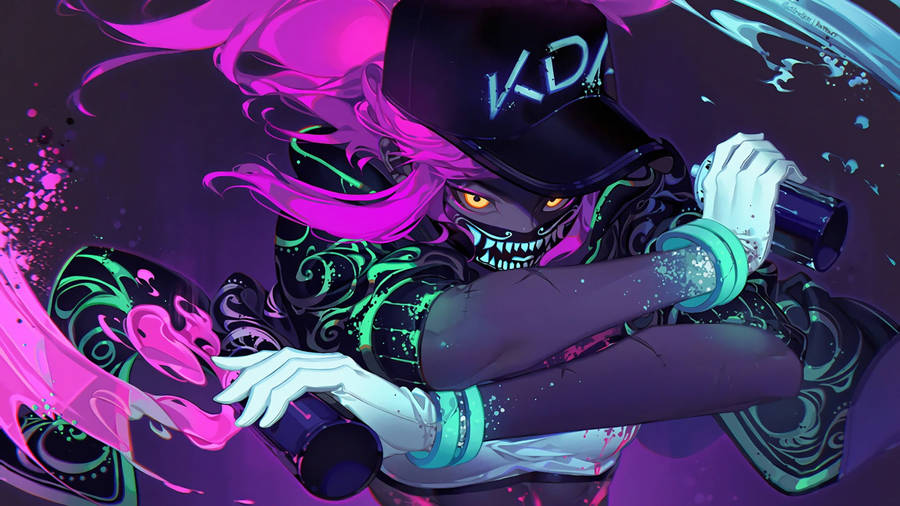 K/da Akali Purple Aesthetic Tumblr Laptop Wallpaper