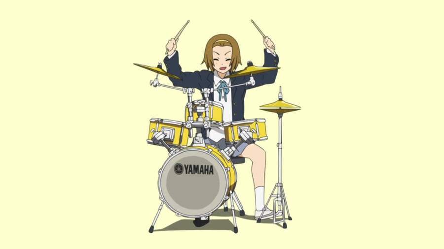 K-on Ritsu Playing Drum Wallpaper