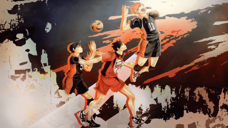 Kageyama, Kuroo, And Hinata Haikyuu Aesthetic Wallpaper