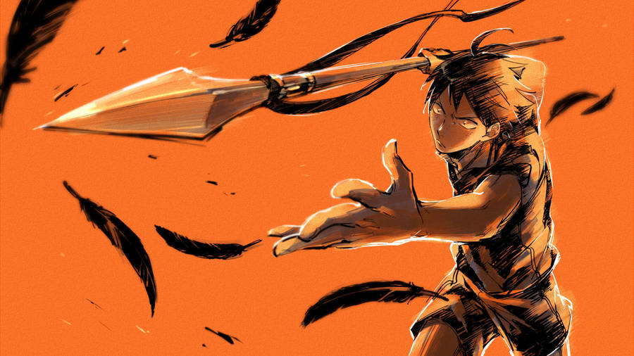 Kageyama With Arrow Haikyuu Desktop Wallpaper