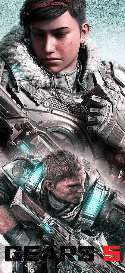 Kait Diaz And Jd Fenix Gears 5 Iphone Wallpaper