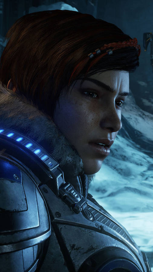 Kait Diaz Side Shot Gears 5 Phone Wallpaper