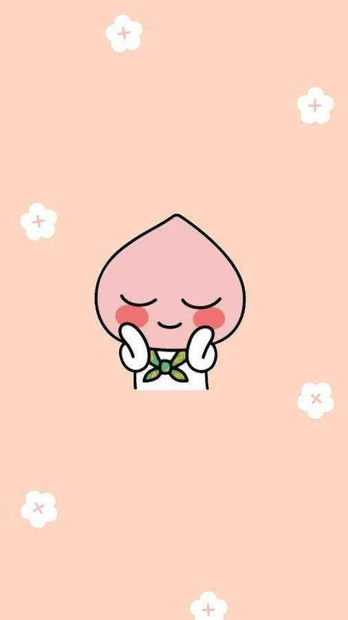 Kakao Friends Blushing Apeach Wallpaper