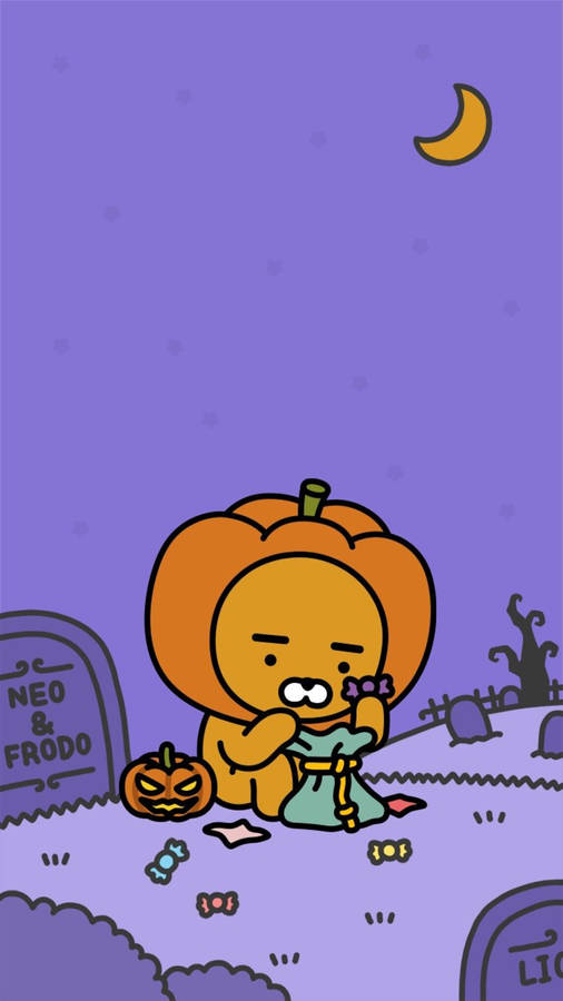 Kakao Friends Ryan Halloween Wallpaper