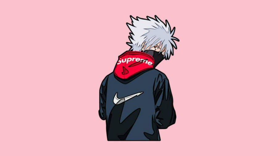 Kakashi Hatake Supreme And Nike Hoodie Wallpaper