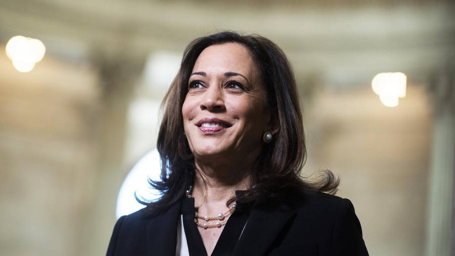 Kamala Harris Genuine Smile Wallpaper