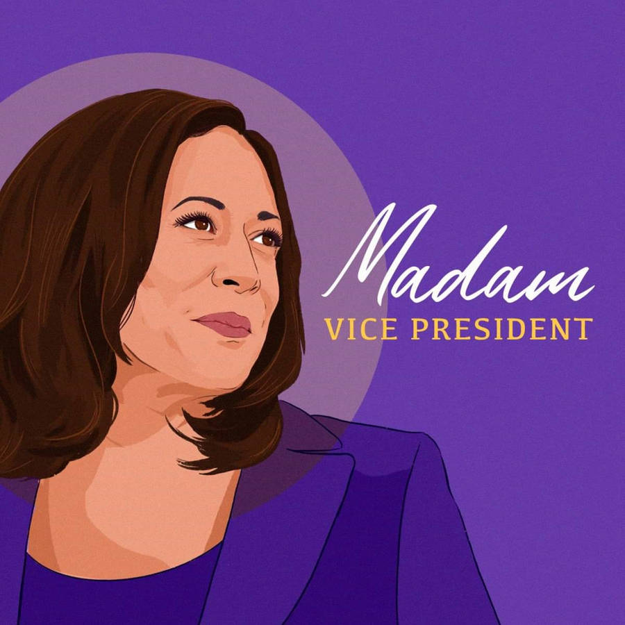 Kamala Harris Purple Art Wallpaper