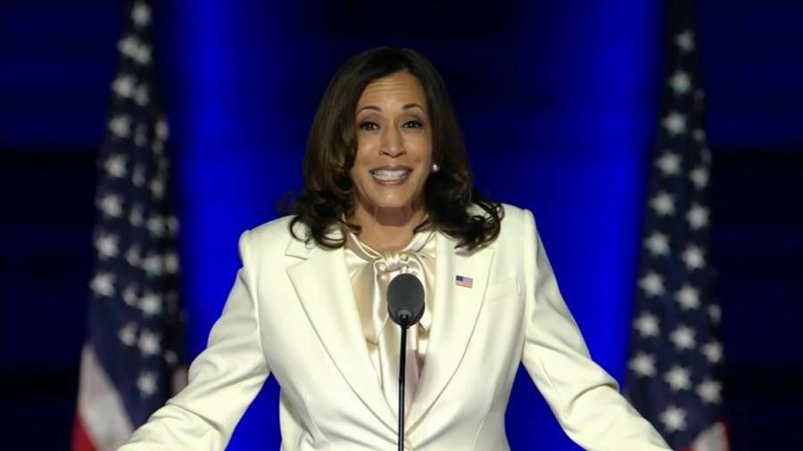 Kamala Harris Victory Speech Wallpaper