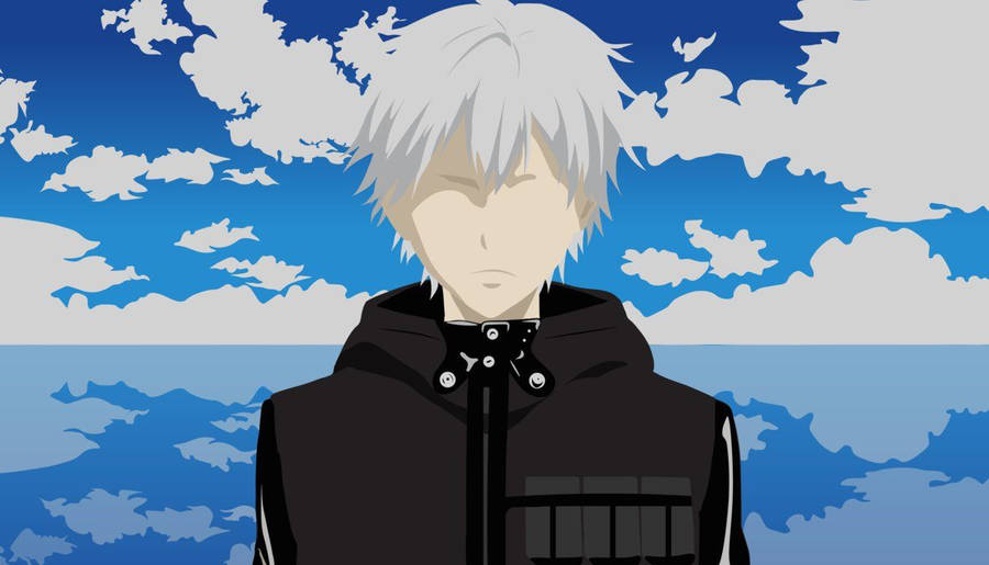 Kaneki Ken Vector Under Blue Sky Wallpaper