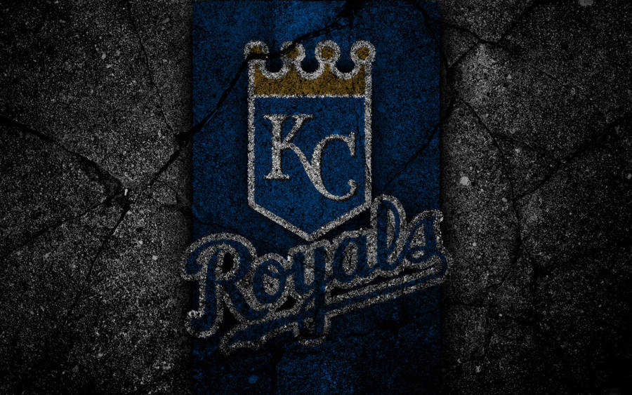 Kansas City Royals Logo Stone Art Wallpaper