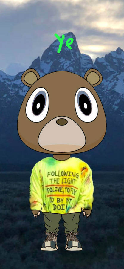 Kanye West Bear On Mountain View Wallpaper