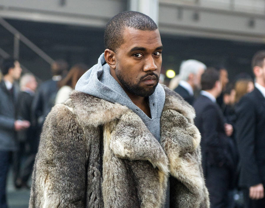 Kanye West Big Grey Fur Wallpaper