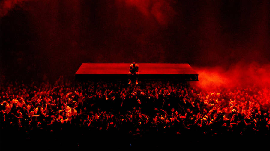 Kanye West Monochromatic Stage Wallpaper