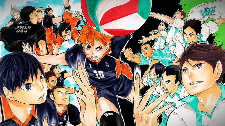 Karasuno Vs. Aoba Johsai Haikyuu Teams Wallpaper