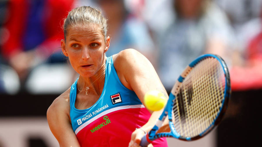 Karolina Pliskova Action Shot Wallpaper