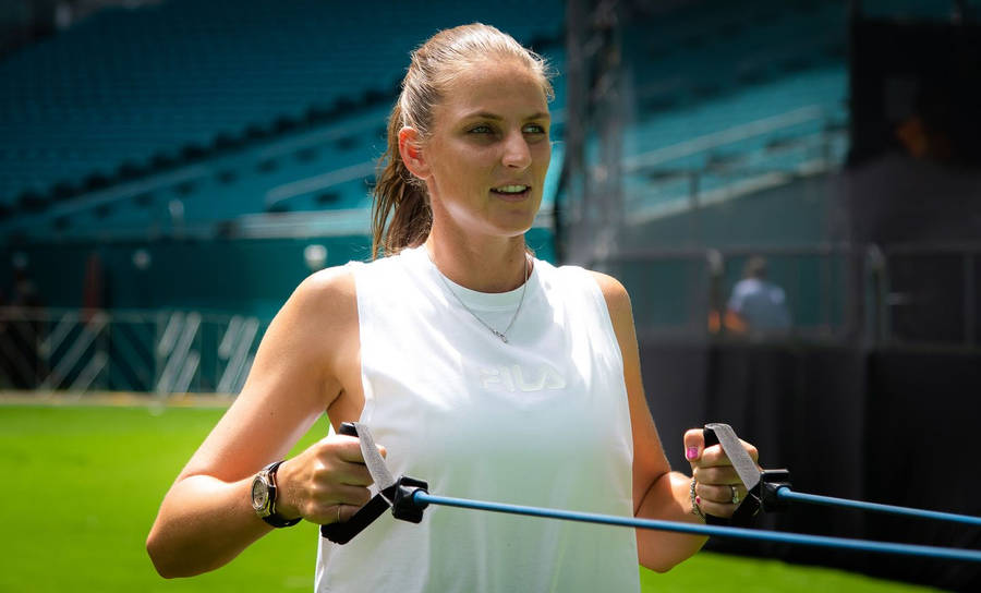 Karolina Pliskova Workout Wallpaper