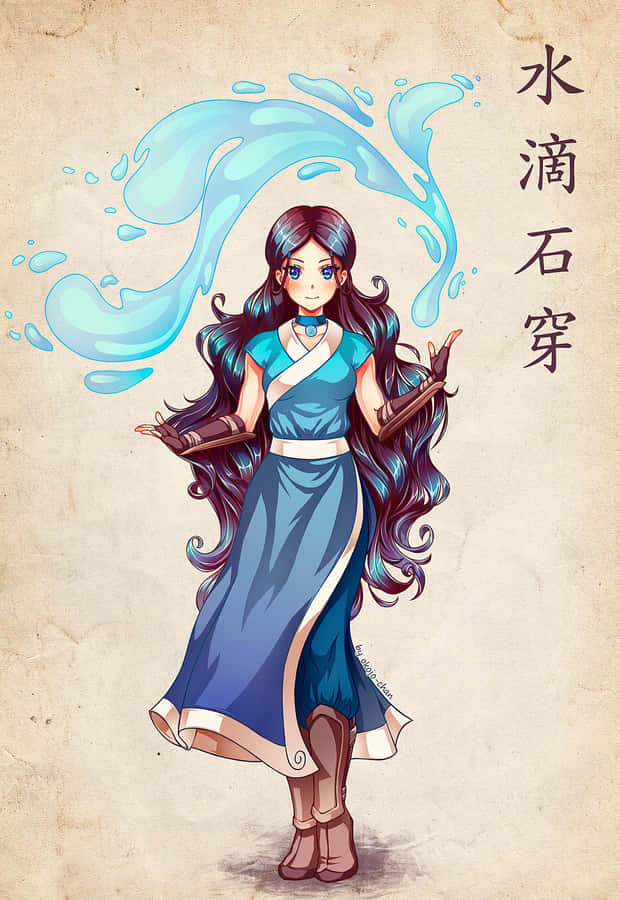 Katara Waterbending Mastery Art Wallpaper