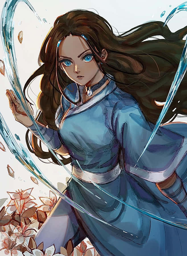 Katara Waterbending Mastery Artwork Wallpaper