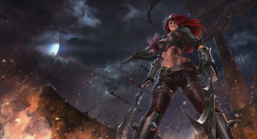 Katarina Warriorin Moonlight Wallpaper