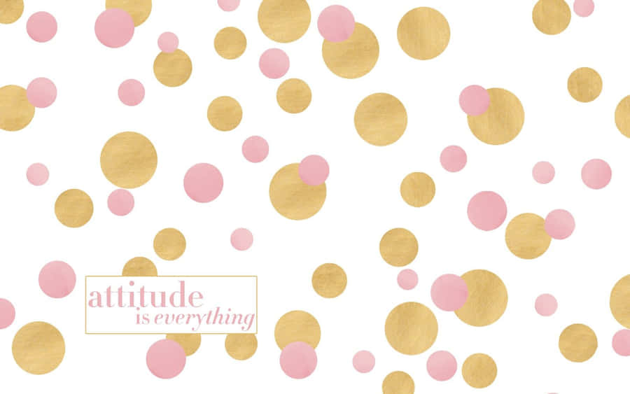 Kate Spade Desktop Pink And Gold Spots Wallpaper