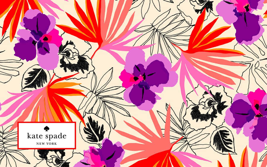 Kate Spade Desktop Tropical Flowers Wallpaper