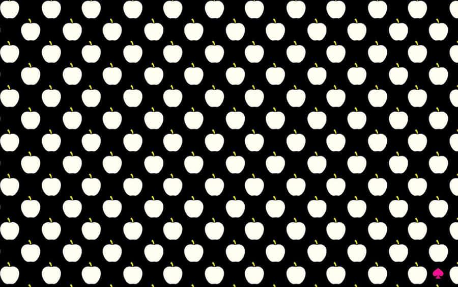 Kate Spade Desktop White Apple Pattern Wallpaper