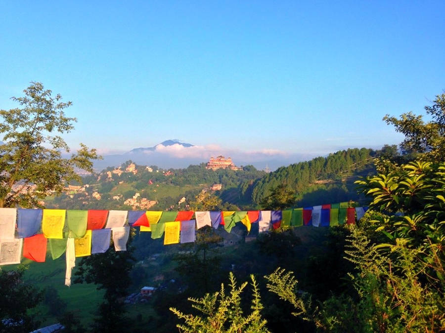 Kathmandu Banners Hanging Wallpaper