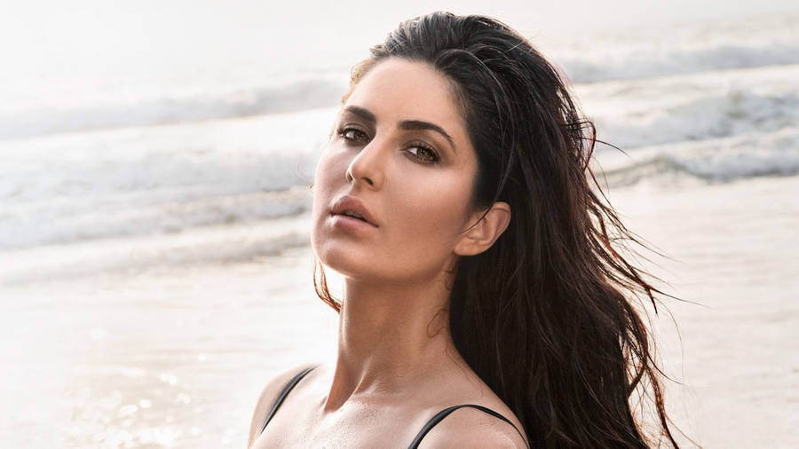 Katrina Kaif Gq Beach Photoshoot Wallpaper