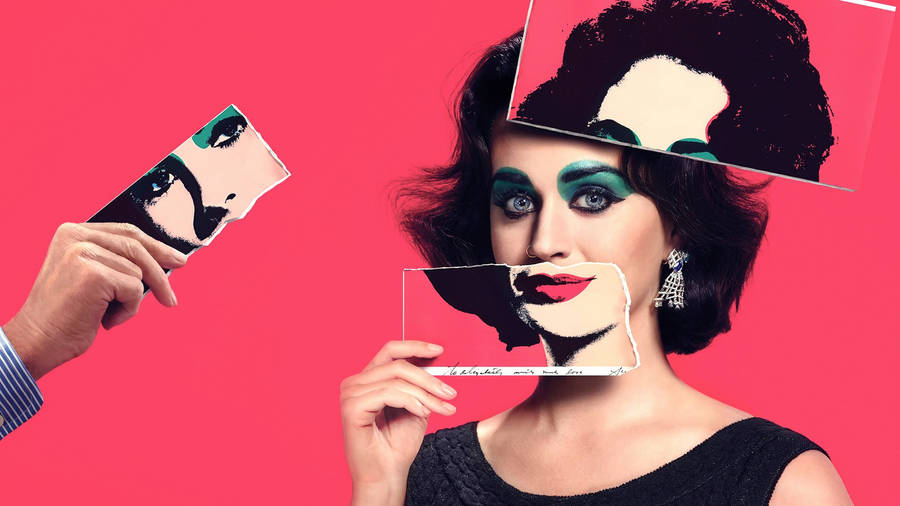 Katy Perry Pop Art Photoshoot Wallpaper