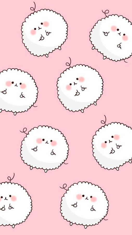 Kawaii Cute Girly Sheep Wallpaper