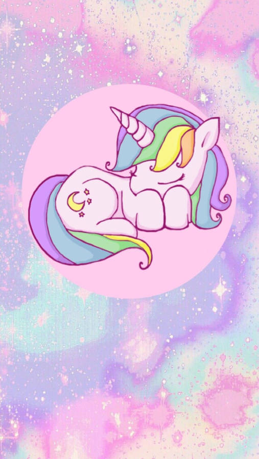 Kawaii Galaxy Rainbow Unicorn Wallpaper