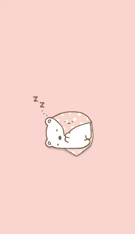 Kawaii Hd Sleeping White Bear Wallpaper