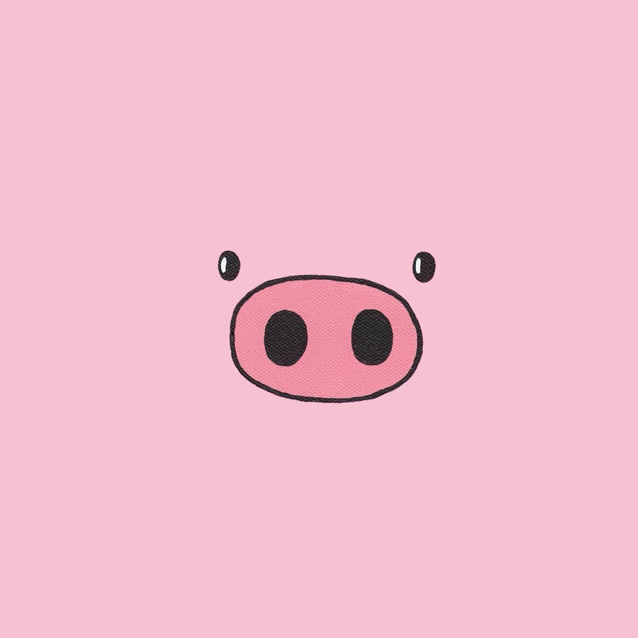 Kawaii Ipad Drawing Of Pig’s Pink Face Wallpaper