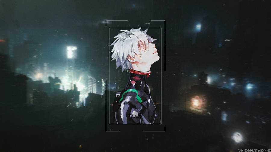 Kaworu Nagisa Cyberpunk Artwork Wallpaper