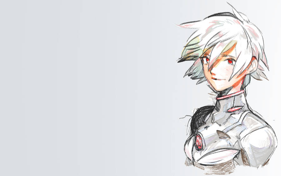 Kaworu Nagisa Portrait Sketch Wallpaper