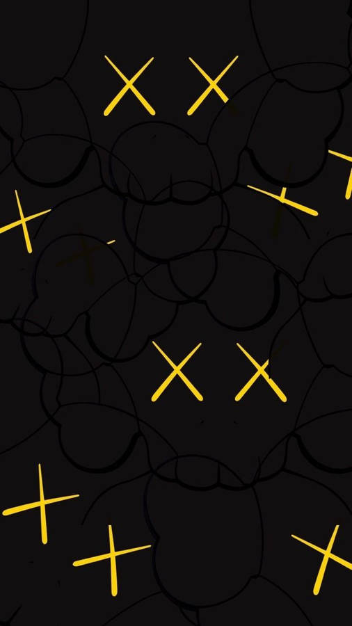 Kaws 4k Yellow Eyes Wallpaper