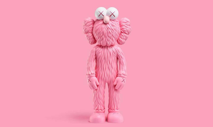 Kaws Bff Edition In Pink Wallpaper