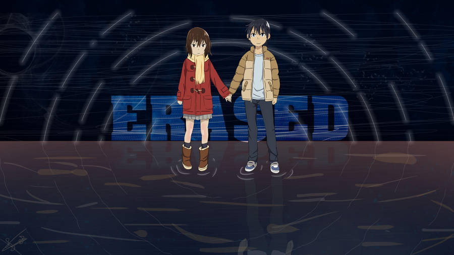 Kayo And Satoru In Erased Wallpaper